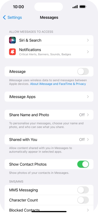Press the indicator next to 