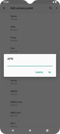 Key in live.vodafone.com and press OK.