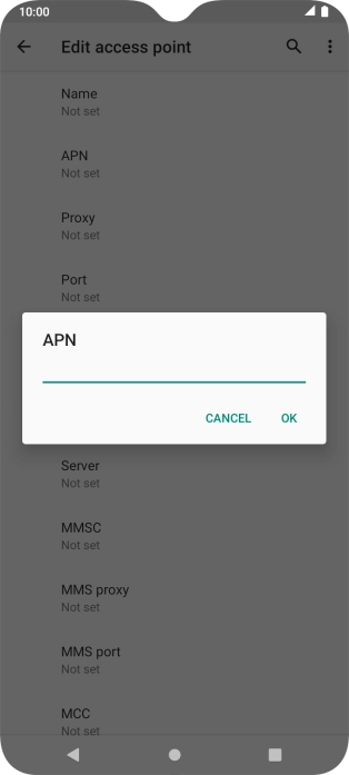 Key in live.vodafone.com and press OK.