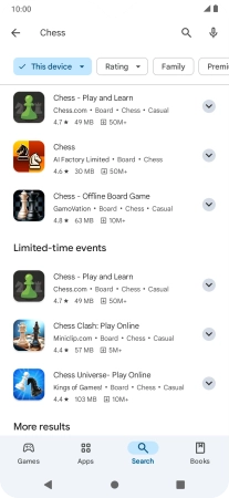 Press the required app.