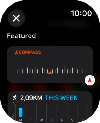 Press the required widget.