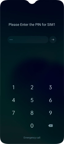 If you're asked to key in your PIN, do so and press arrow right.