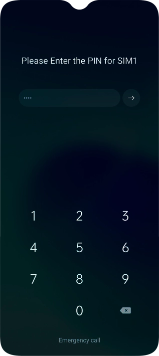 If you're asked to key in your PIN, do so and press arrow right.