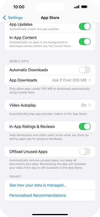 Press the indicator next to 