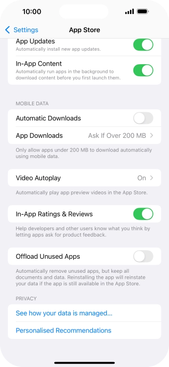 Press the indicator next to 