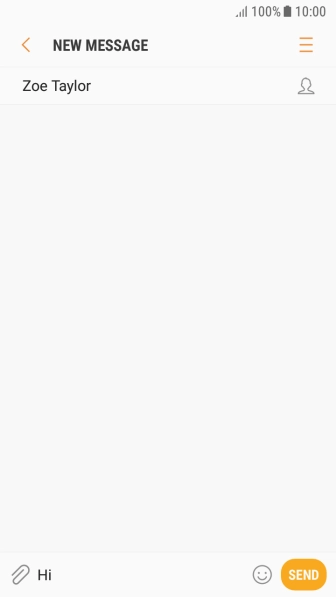 Press SEND when you've written your text message.