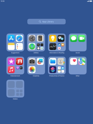Press the required app.