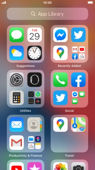 Press the required app.