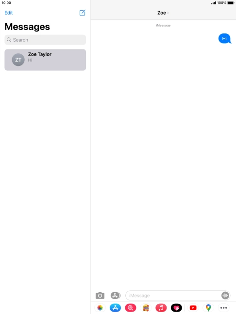 Press the Home key to return to the home screen.