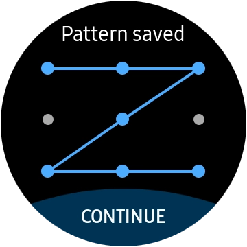 Slide your finger across the screen to connect at least four points and press CONTINUE.