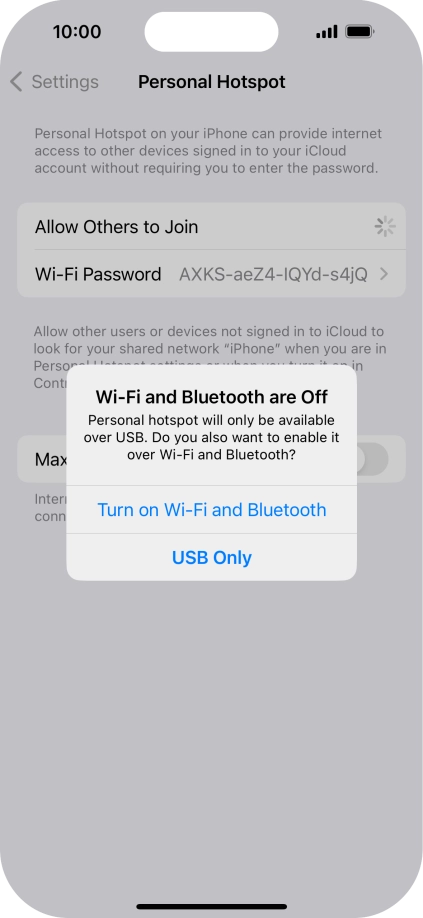 If Wi-Fi is turned off, press Turn on Wi-Fi and Bluetooth.