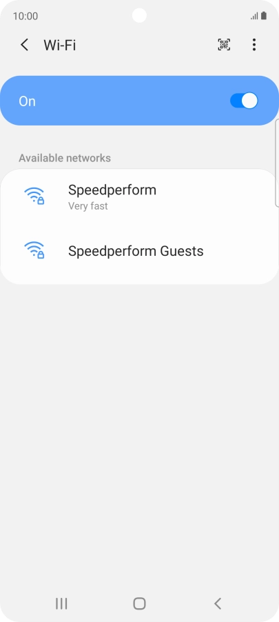 Press the menu icon.