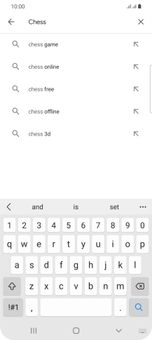 Key in the name or subject of the required app and press the search icon.