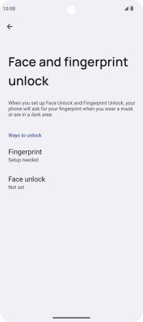 Press Fingerprint.