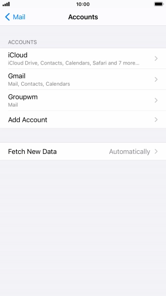 Press the required account.