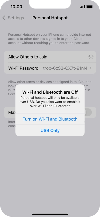If Wi-Fi is turned off, press Turn on Wi-Fi and Bluetooth.
