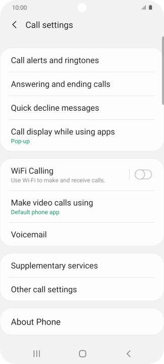 Press the indicator next to 