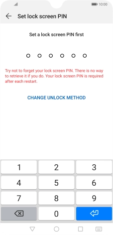 Press CHANGE UNLOCK METHOD.