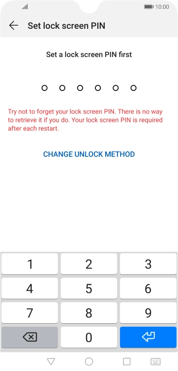 Press CHANGE UNLOCK METHOD.
