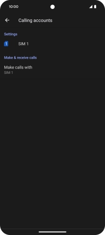Press the name of the SIM.
