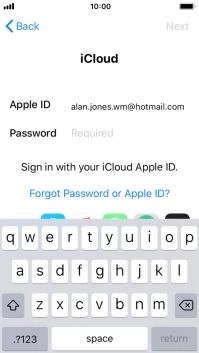 Press the field next to 