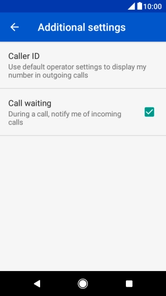 Press Call waiting to turn the function on or off.