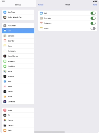 If this screen is displayed, you email account has been recognised and set up automatically. Follow the instructions on the screen to key in more information and finish setting up your tablet.