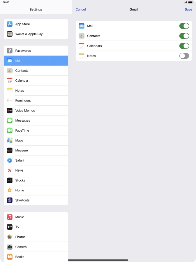 If this screen is displayed, you email account has been recognised and set up automatically. Follow the instructions on the screen to key in more information and finish setting up your tablet.