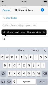 Press Insert Photo or Video and follow the instructions on the screen to attach a picture or a video clip.