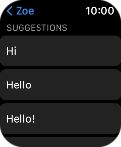 Press the required quick reply.
