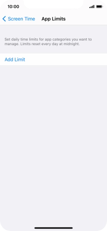 Press Add Limit.