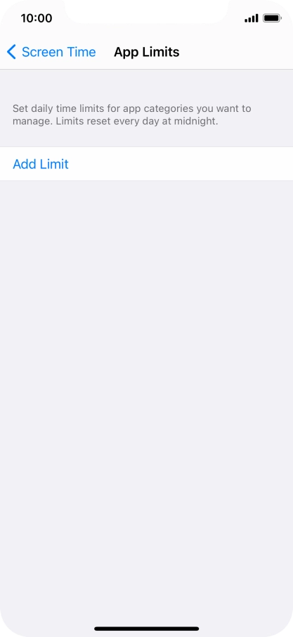 Press Add Limit.