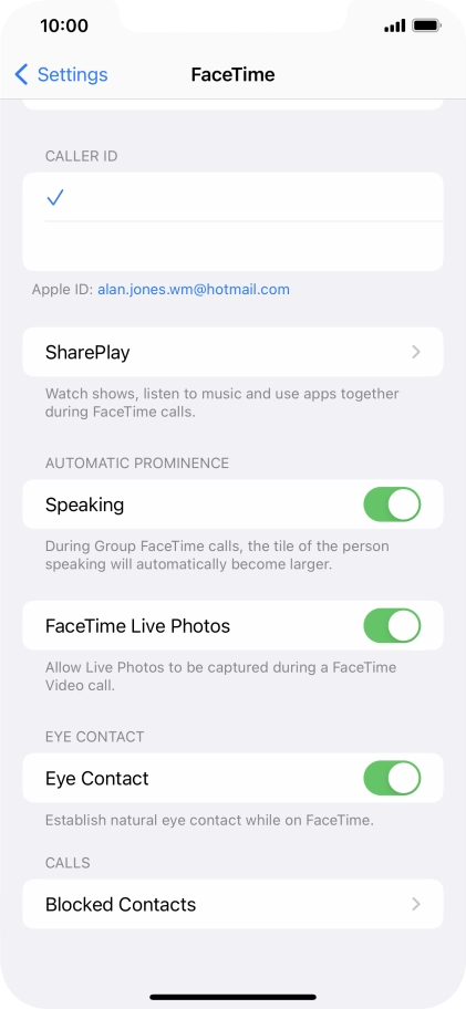 Press the indicator next to 