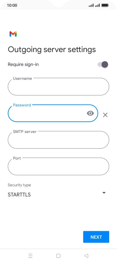 Press the field below 