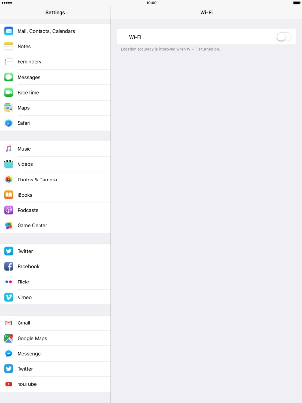Press Mail, Contacts, Calendars.