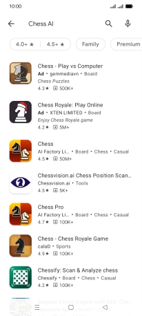 Press the required app.