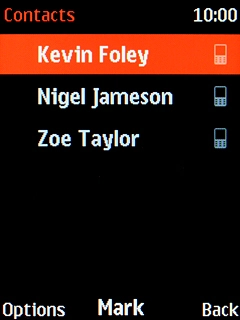 Press the Left selection key.