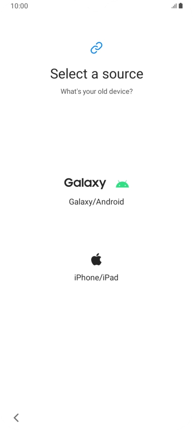 Press the required setting and follow the instructions on the screen to transfer the content from another phone.