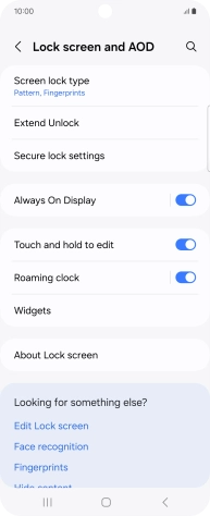 Press Screen lock type and key in the additional phone lock code you created earlier.