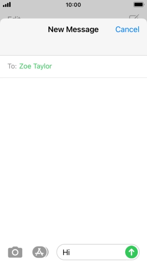 Press the send icon.