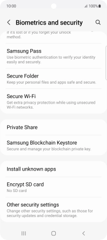 Press Other security settings.