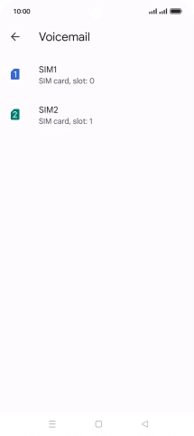 Press the name of the SIM.