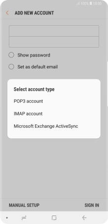 Press IMAP account.