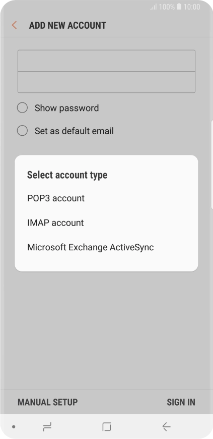 Press IMAP account.