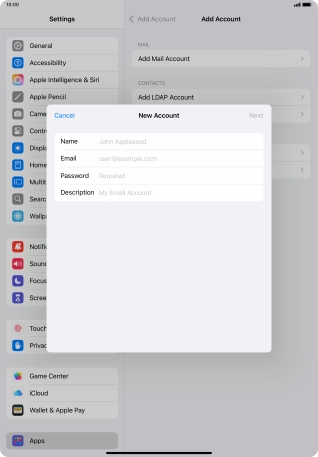 Press Name and key in the required sender name.