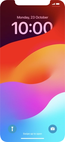 Press and hold anywhere on the lock screen.