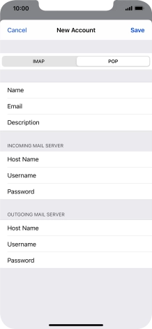 Press Save. Your email account has now been set up. To select more settings for incoming and outgoing server, proceed with the following steps.