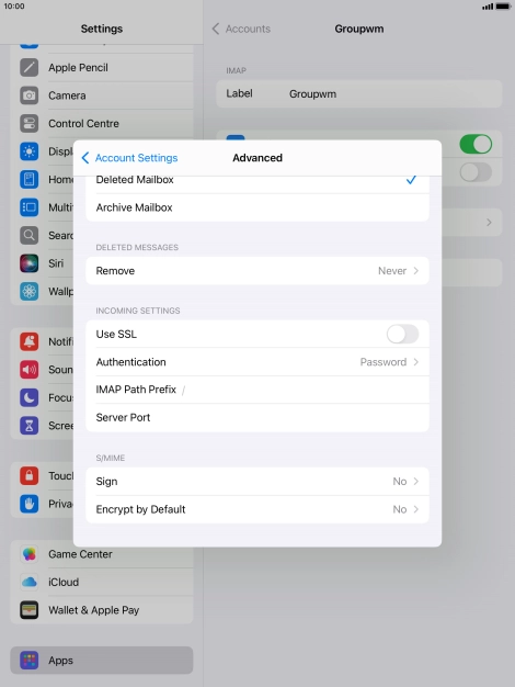 Press the indicator next to 