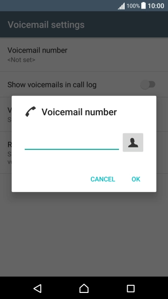 Key in +61414121121 and press OK.