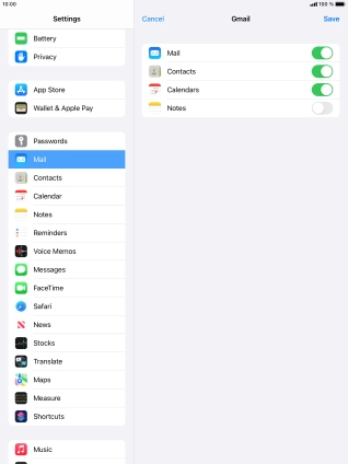 If this screen is displayed, you email account has been recognised and set up automatically. Follow the instructions on the screen to key in more information and finish setting up your tablet.